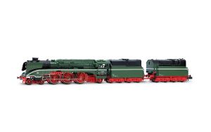 DR, Dampflok 02 0201-0, chromgr�n mit wei�er Zierlinie, mit - Arnold HN2665 Spur N
