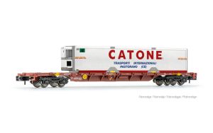 FS, Containerwagen Sgnss, braun, beladen mit einem Wechselbe - Arnold HN6731 Spur N