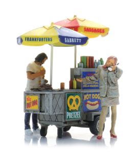 Hot Dog-Wagen + 2 Figuren - Artitec 387.625 Spur H0