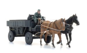 WM HF.7 Stahlfeldwagen mit Pferde + Figur - Artitec 6870737 1:87