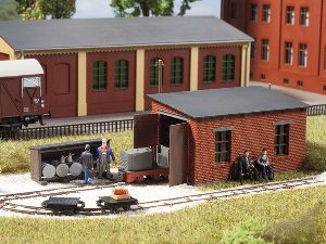 H0 Feldbahnlokschuppen+Tanks - Auhagen 41708 Spur H0