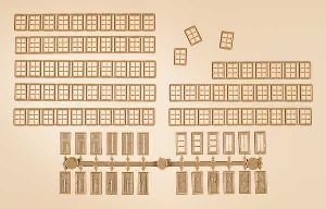 HT Sprossenfenster, T�ren - Auhagen 48650 Spur H0