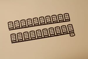 H0 Fenster braun - Auhagen 80204 Spur H0