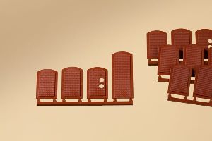 H0 Blindfenster rot - Auhagen 80205 Spur H0