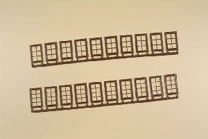 H0 Fenster Q, R braun - Auhagen 80223 Spur H0
