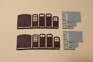 H0 Tore+T�ren braun,Stufen,Ra - Auhagen 80251 Spur H0