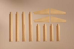 H0 Ecks�ulen Anbau gelb - Auhagen 80409 Spur H0