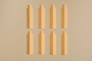 H0 Ecks�ulen Obergesch. gelb - Auhagen 80415 Spur H0