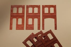 H0 W�nde 2322B,2322C,2323Crot - Auhagen 80507 Spur H0