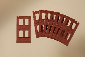 H0 8 W�nde 2322A rot - Auhagen 80508 Spur H0