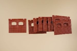 H0 W�nde 2532A rot - Auhagen 80524 Spur H0