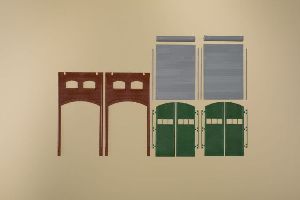 H0 W�nde 2391G rot, Tore L - Auhagen 80529 Spur H0