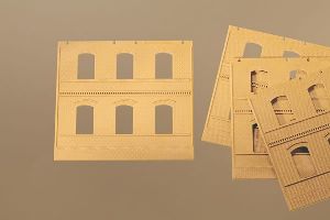 H0 4 W�nde 2324B gelb - Auhagen 80601 Spur H0