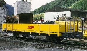 H0m RhB Xk 9334 Bahndienst-Niederbordwagen - Bemo 2268104 Spur H0m