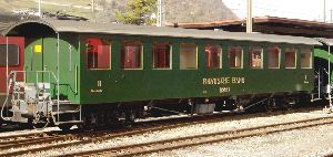 H0m RhB B 2246 Nostalgie-Plattformwagen - Bemo 3235146 Spur H0m