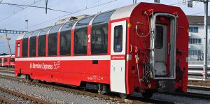 H0m RhB Bp 2504 Panoramawagen 50 Jahre BEX - Bemo 3294154 Spur H0m