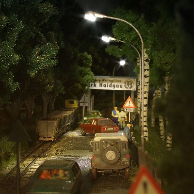Peitschenleuchte Siemens H0 - Busch 4192 Spur H0