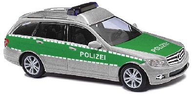 Mercedes C/T Polizei, gr�n - Busch 43662 1:87