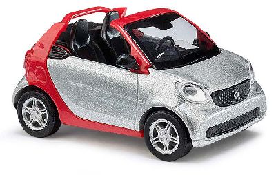 Smart Fortwo Cabrio CMD silb. - Busch 50773 1:87