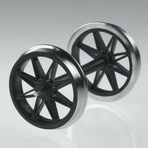 Speichenradsatz schwarz 1 Meter NEM - Dingler 1Z18201 Spur 1