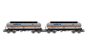 RENFE 2-tlg. Set Kohlendioxid-Kesselwagen Saltra silberne - Electrotren HE6098 Spur H0