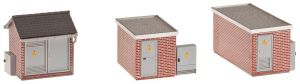 3 Trafostationen Backstein - Faller 120239 Spur H0