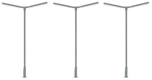 LED-Kreuzmastleuchte, zweiarm - Faller 180122 Spur H0