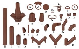 Gro�es Rohrleitungs-Set - Faller 180328 Spur H0