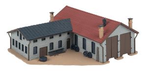 Zweist�ndiger Lokschuppen mit - Faller 222106 Spur N