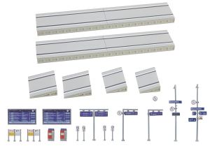 Moderner Bahnsteig mit Zubeh� - Faller 222111 Spur N
