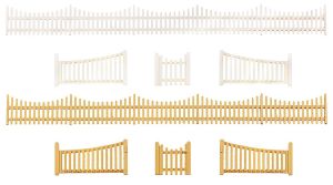 Gartenzaun mit Tor, 540 mm - Faller 272406 Spur N