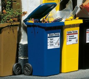 2 M�lltonnen, blau - Faller 333206 Spur 2m / G