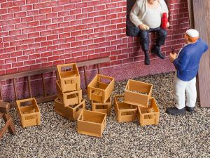 10 Kisten, leer - Faller 333208 Spur 2m / G