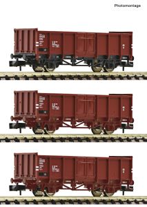 3er Set offene Guterwagen DR - Fleischmann 6660156 Spur N