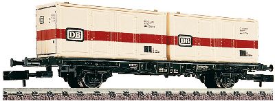 Containertrgwg 2x20ft, DB - Fleischmann 823401 Spur N