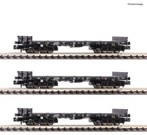 3-teiliges Set Flachwagen der DB AG | Epoche VI | - Fleischmann 826710 Spur N