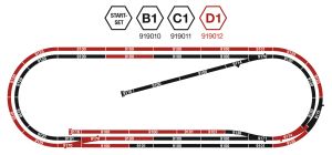 Gleisset D1 - ohne OVP! - Fleischmann 919012 Spur N