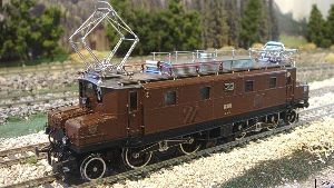 E-Lok Be 4/6 11301 (Fb 2x2/3) SBB  braun - Fulgurex 2240 Spur H0