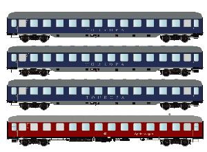 4tlg. TOUROPA Set 2 DB Ep.III - Hobbytrain H22201 Spur N
