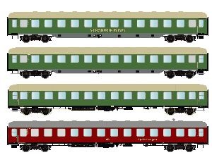 4tlg. SCHARNOW Set 2 DB Ep.II - Hobbytrain H22203 Spur N