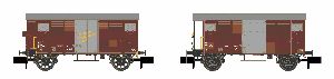 2tlg. G�terwagen Set K2 SBB braun Ep.IV - Hobbytrain H24202 Spur N