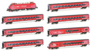 Personenzug mit Rh 1116, 100 Jahre, 8-tlg. der �BB Railjet - Hobbytrain H25227 Spur N