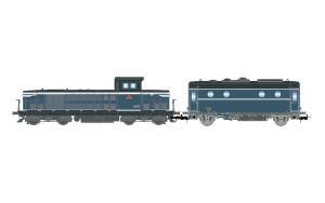 SNCF, Diesellok BB 66013, wei�/blau + Heizkesselwagen der Ba - Jouef HJ2474S Spur H0