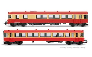 SNCF, 2-tlg. Triebwagen X 4300, rot-cremefarbene Lackierung, - Jouef HJ2625 Spur H0