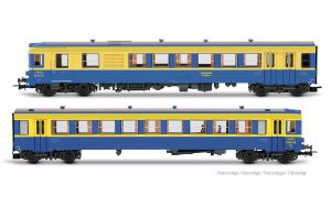 SNCF, 2-tlg. Triebwagen X 94630 Cannes-Ranguin, blau-gelbe F - Jouef HJ2626 Spur H0