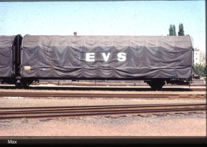 SNCF, 3-achs. Schiebeplanenwagen EVS blau - Jouef HJ6237 Spur H0