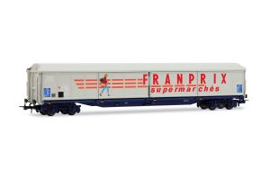 SNCF, 4-achs. Schiebewandwagen Typ Habis FRANPRIX, beige Far - Jouef HJ6321 Spur H0