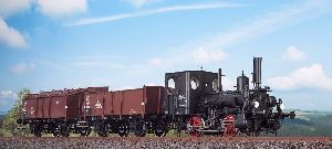 Startset Dampflok BR 98.75 mit 2 G�terwagen DB IIIa - KM1 100008 Spur 1