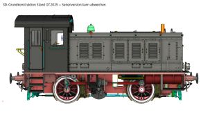 Diesellok V20 008 DRost IIIa gr�n/rot/rot NEM - KM1 102210 Spur 1