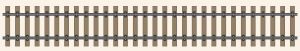 Echtholzgleis gerade 237 mm Spur 0 - KM1 360105 Spur 0
